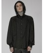 Punk Rave Black Vintage Gothic Dragon Scale Jacquard Long Sleeve Shirt for Men