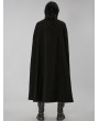 Punk Rave Black Vintage Gothic Gorgeous Faux Wool Lapel Long Slit Cloak for Men