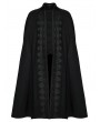 Punk Rave Black Vintage Gothic Gorgeous Faux Wool Lapel Long Slit Cloak for Men
