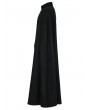 Punk Rave Black Vintage Gothic Gorgeous Faux Wool Lapel Long Slit Cloak for Men