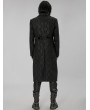 Punk Rave Black Vintage Gothic Decent Medium Length Jacquard Coat for Men