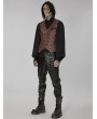 Punk Rave Red Vintage Gorgeous Double Breasted Jacquard Gothic Vest for Men