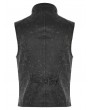 Punk Rave Gray Gothic Punk Post Apocalyptic Style Fit Vest for Men