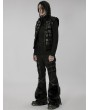Punk Rave Black Gothic Punk Post Apocalyptic Geometric Pattern Vest for Men