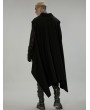 Punk Rave Dark Gothic Irregular Gauze Loose Long Sweatshirt Vest for Men