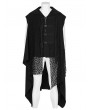 Punk Rave Dark Gothic Irregular Gauze Loose Long Sweatshirt Vest for Men