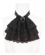 Devil Fashion Black and Red Gothic Vintage Lace Party Bowtie for Men