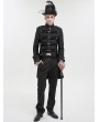 Devil Fashion Black Retro Gothic Patterned Wedding Party Tailcoat for Men