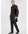 Devil Fashion Black and Red Retro Gothic Patterned Wedding Party Tailcoat for Men