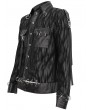 Devil Fashion Black Gothic Punk Street Fashion Striped Short Jacket for Men