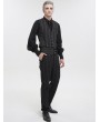 Devil Fashion Black Stripe Gothic Vintage Long Fit Party Pants for Men