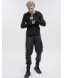 Devil Fashion Black Gothic Punk Rivet Daily Wear Long Loose Pants for Men