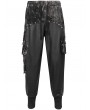 Devil Fashion Black Gothic Punk Rivet Daily Wear Long Loose Pants for Men