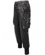 Devil Fashion Black Gothic Punk Rivet Daily Wear Long Loose Pants for Men