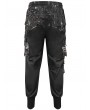 Devil Fashion Black Gothic Punk Rivet Daily Wear Long Loose Pants for Men