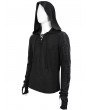 Devil Fashion Black Gothic Long Sleeve Casual Fitted Hooded Top for Men