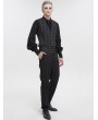 Devil Fashion Black Stripe Gothic Vintage Party Tailed Waistcoat for Men