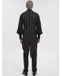 Devil Fashion Black Stripe Gothic Vintage Party Tailed Waistcoat for Men