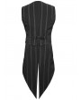 Devil Fashion Black Stripe Gothic Vintage Party Tailed Waistcoat for Men