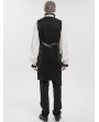 Devil Fashion Grey and Black Gothic Retro Jacquard Tailed Waistcoat for Men