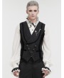 Devil Fashion Black Gothic Retro Gorgeous Jacquard Wedding Party Waistcoat for Men