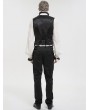 Devil Fashion Black Gothic Retro Gorgeous Jacquard Wedding Party Waistcoat for Men