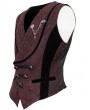 Devil Fashion Black and Red Gothic Retro Gorgeous Jacquard Wedding Party Waistcoat for Men
