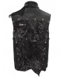 Devil Fashion Black Gothic Punk Rock Asymmetrical Ragged Vest Top for Men