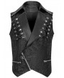 Devil Fashion Black Gothic Punk Short Vest for Men