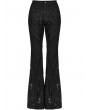 Punk Rave Black Gothic Lace Mesh Long Flared Pants for Women