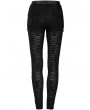 Punk Rave Black Gothic Punk Decayed Daily Wear Leggings for Women