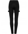 Punk Rave Black Gothic Punk Sexy Hollow Mesh Long Tight Pants for Women