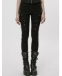 Punk Rave Black Gothic Punk Daily Wear Long Tight Jeans for Women