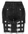 Punk Rave Gothic Post-Apocalyptic Two Wear Denim Pants Skirt for Women