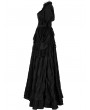 Punk Rave Black Gothic Gorgeous Embroidered Lace Puff Sleeve Long Victorian Party Dress