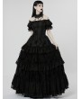 Punk Rave Black Gothic Vintage Gorgeous Lace Long Victorian Party Dress