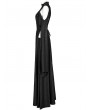 Punk Rave Black Elegant Gothic Sexy Off-the-Shoulder Slit Long Goddess Medieval Dress