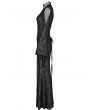 Punk Rave Black Gothic Sexy Elegant Long Sleeve Slit Party Dress