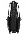 Punk Rave Black Elf Gothic Queen Sexy Elegant Long Dress with Detachable Cloak