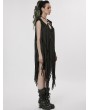 Punk Rave Black Gothic Witch V-neck Daily Wear Tassel Loose Dress