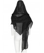 Punk Rave Black Gothic Hooded Scarf for Women