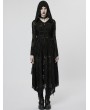 Punk Rave Black Gothic Punk Dark Wizard Long Hooded Coat for Women