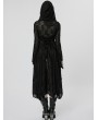 Punk Rave Black Gothic Punk Dark Wizard Long Hooded Coat for Women