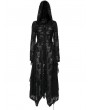 Punk Rave Black Gothic Punk Dark Wizard Long Hooded Coat for Women