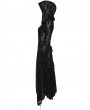 Punk Rave Black Gothic Punk Dark Wizard Long Hooded Coat for Women