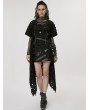 Punk Rave Black Gothic Post-Apocalyptic Style Hollow Out Long Cardigan for Women