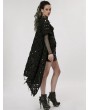 Punk Rave Black Gothic Post-Apocalyptic Style Hollow Out Long Cardigan for Women