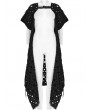 Punk Rave Black Gothic Post-Apocalyptic Style Hollow Out Long Cardigan for Women