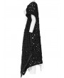 Punk Rave Black Gothic Post-Apocalyptic Style Hollow Out Long Cardigan for Women