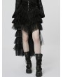 Punk Rave Black Gothic Cute Heart Cool Girl High-Low Tulle Skirt